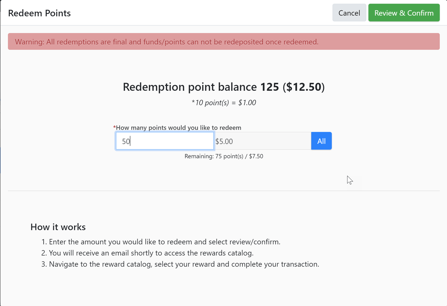 How to Redeem Recognition Points